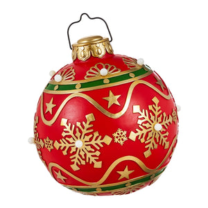 12" Battery Operated Ornament Outdoor Ornament, Red