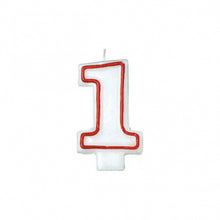 Load image into Gallery viewer, Red and White Birthday Candle
