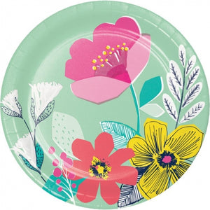 Contemporary Floral Tableware Pattern