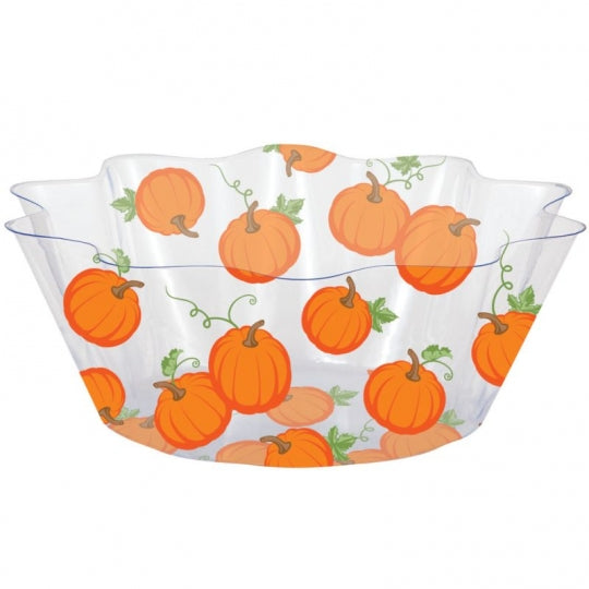 Pumpkins Fluted Plastic Bowl
