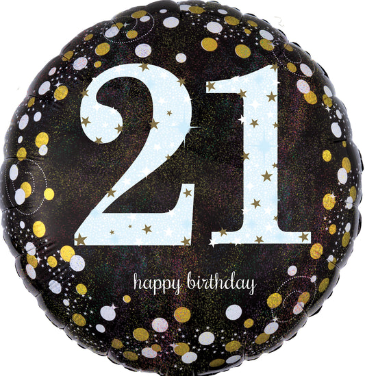 18" Sparkling Birthday 21 Mylar