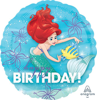 Little mermaid birthday balloon