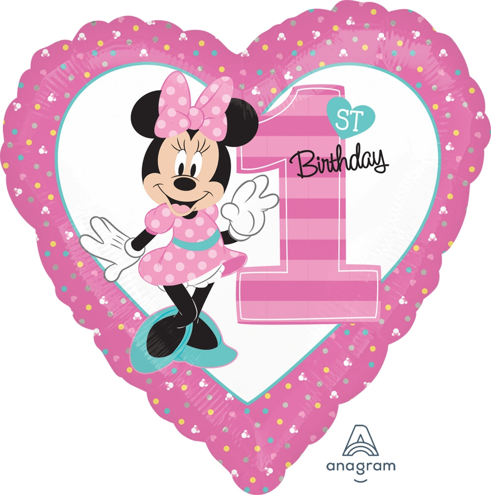 18" Minnie Mouse Heart Balloon