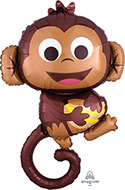 LRG SHP HAPPY MONKEY WITH BANANAS 36"