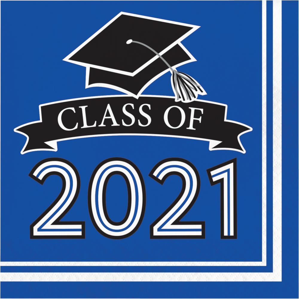 Blue Class of 2021 Lunch Napkins