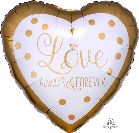 18" Love Always & Forever Heart Balloon