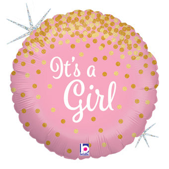 Glittering Its A Girl Balloon