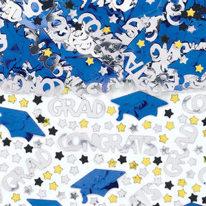 Embossed Metallic Confetti - Bright Royal Blue