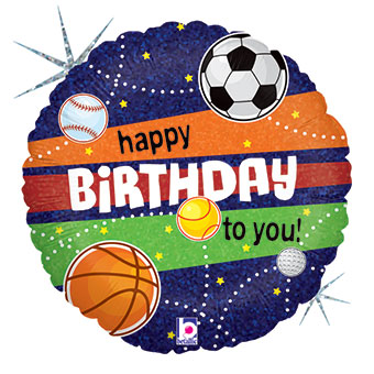 18" Sports Birthday Mylar