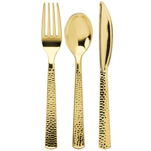 Premium Extra Heavy Weight Plastic Gold Cutlery