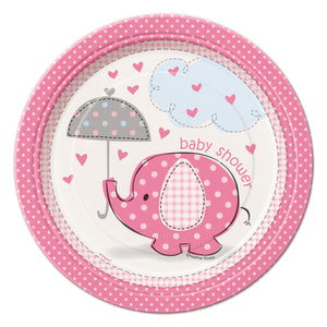 Umbrellaphants Pink Baby Shower Paper Goods