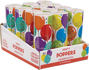 Confetti Party Poppers 12pc
