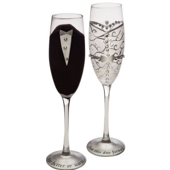 Bride & Groom Champagne Flutes