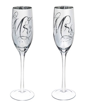 Mr. & Mrs. Champagne Flutes