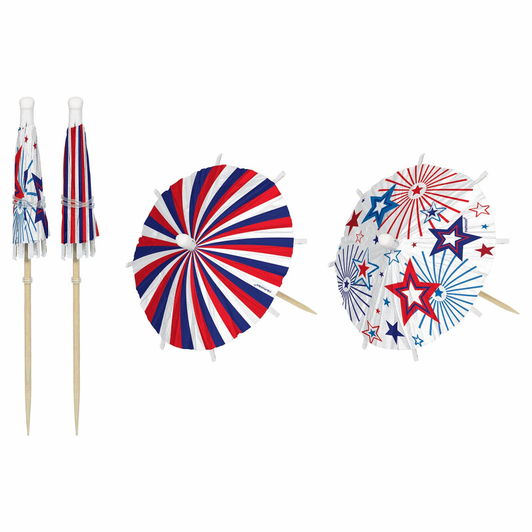 Patriotic Jumbo Umbrella Picks