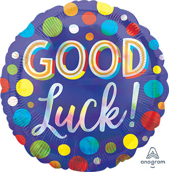 18" Good Luck Dot Mylar