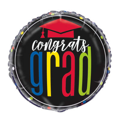 18" Colorful Cap Grad Balloon