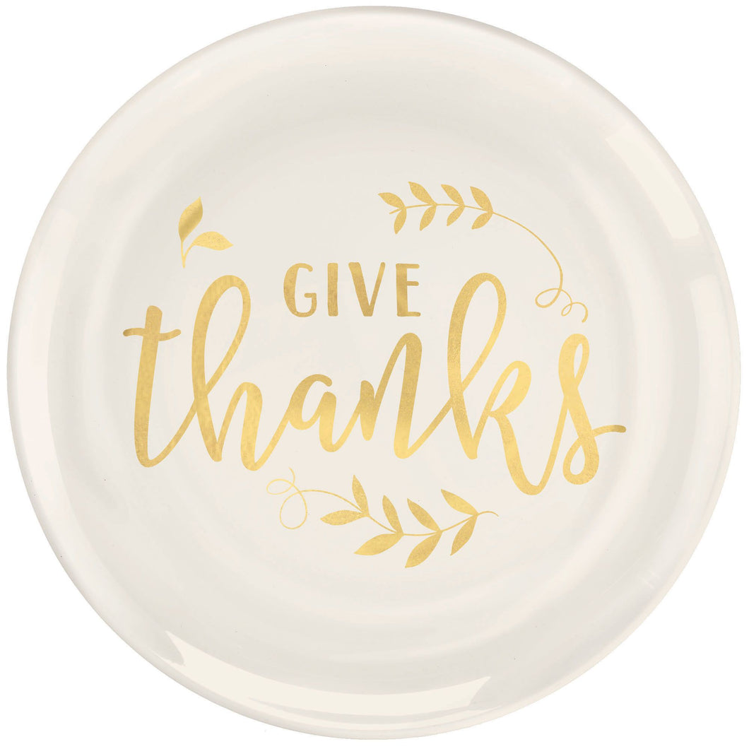 Give Thanks Plastic Coupe Plates, 7 1/2