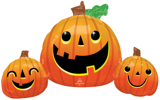 Supershape Smiley Pumpkin Trio Mylar