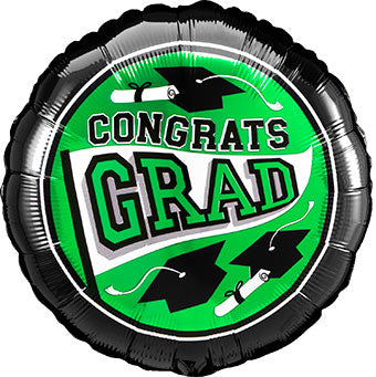 18" Grad Caps Mylar - Green