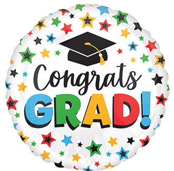 18" Multi-Color Star Grad Mylar