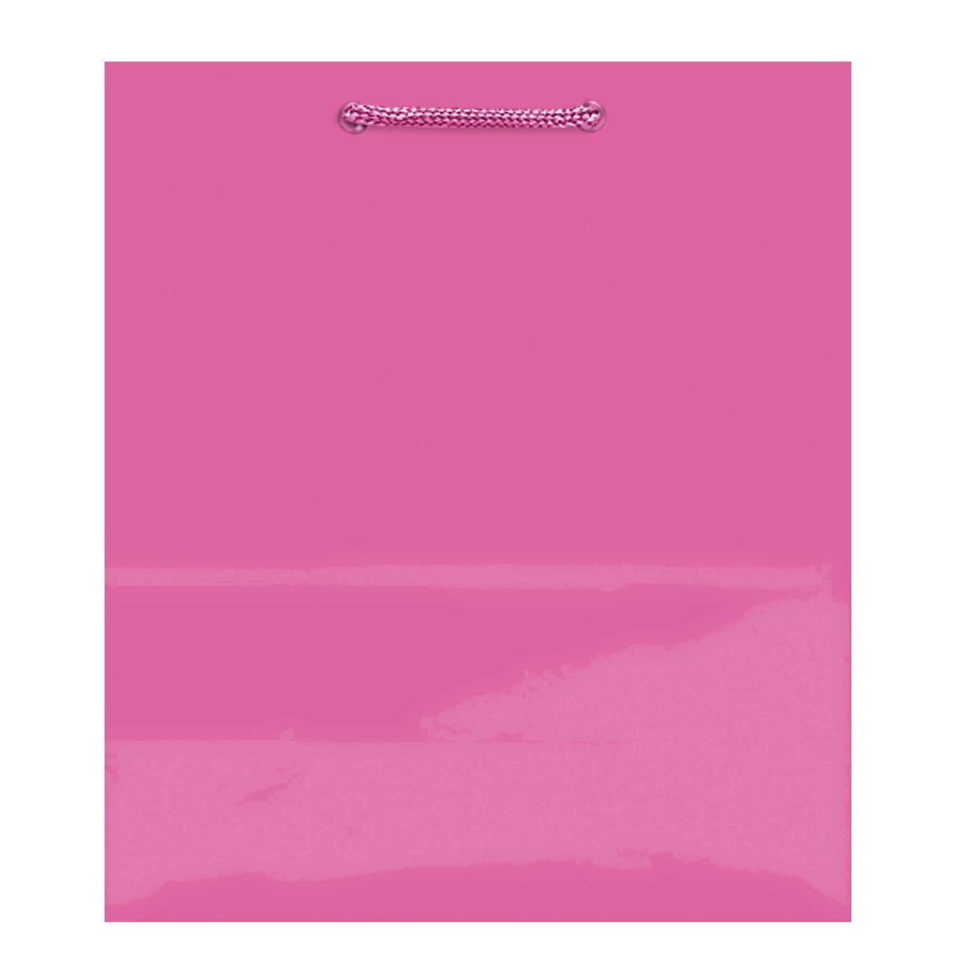 Medium Glossy Bag - Bright Pink