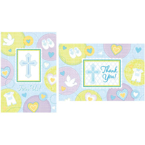 Blue Cross Invitations and Thank You Notes