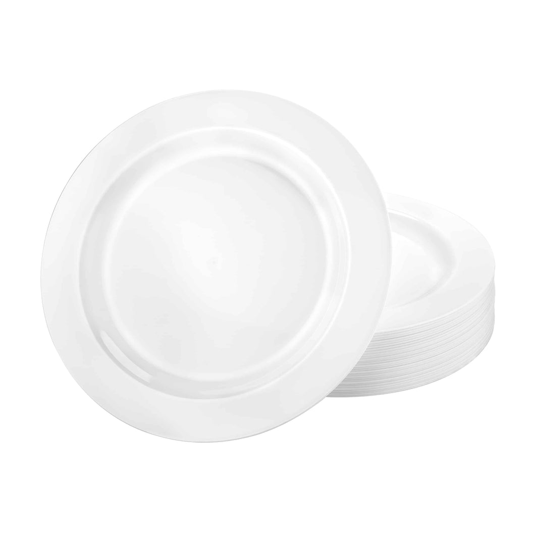9” White Plastic Plates