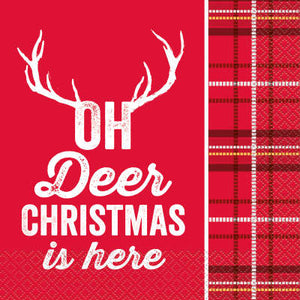 Plaid Deer Christmas Papergoods