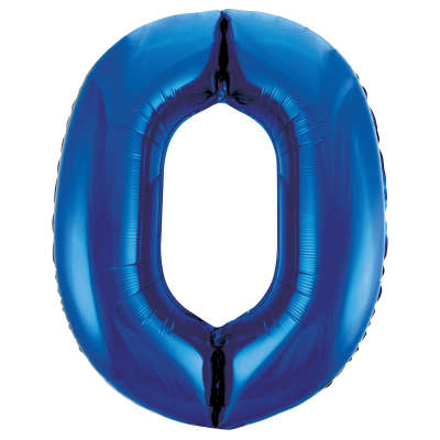 Blue Number Shaped Foil Balloon 34"