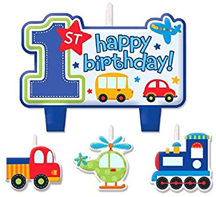 All Aboard 1st Birthday Candle Set