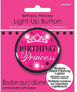 Birthday Princess Light Up Button