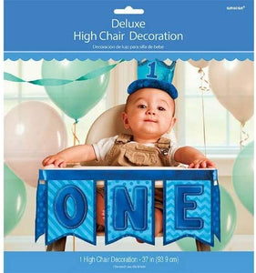 Blue Deluxe High Chair Decoration