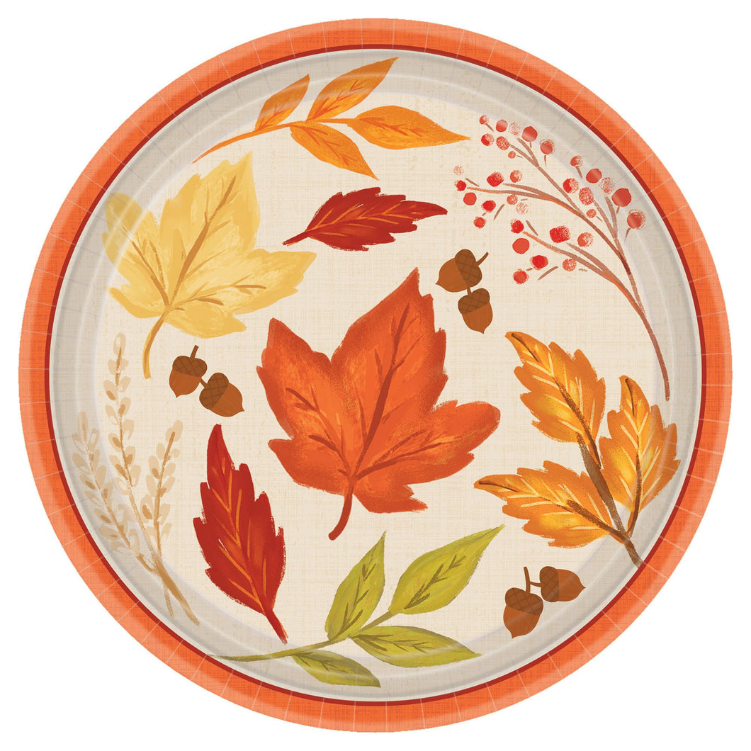 Fall Foliage Round Plates, 7