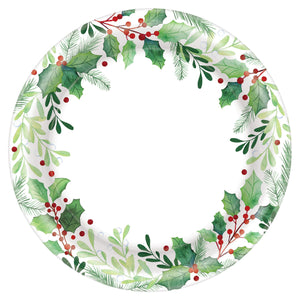 Traditional Holly Plates, 6 3/4"
