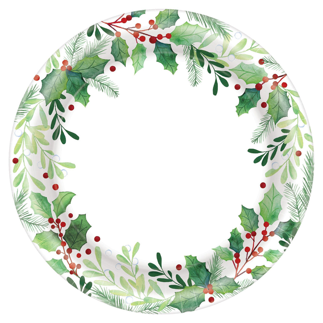 Traditional Holly Plates, 6 3/4