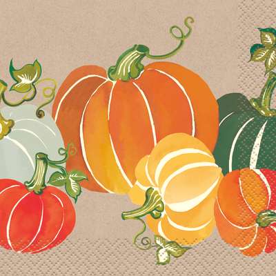 Colorful Pumpkins Paper Goods Pattern