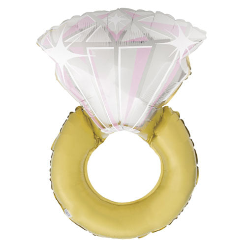 Supershape Pink & Gold Ring Balloon