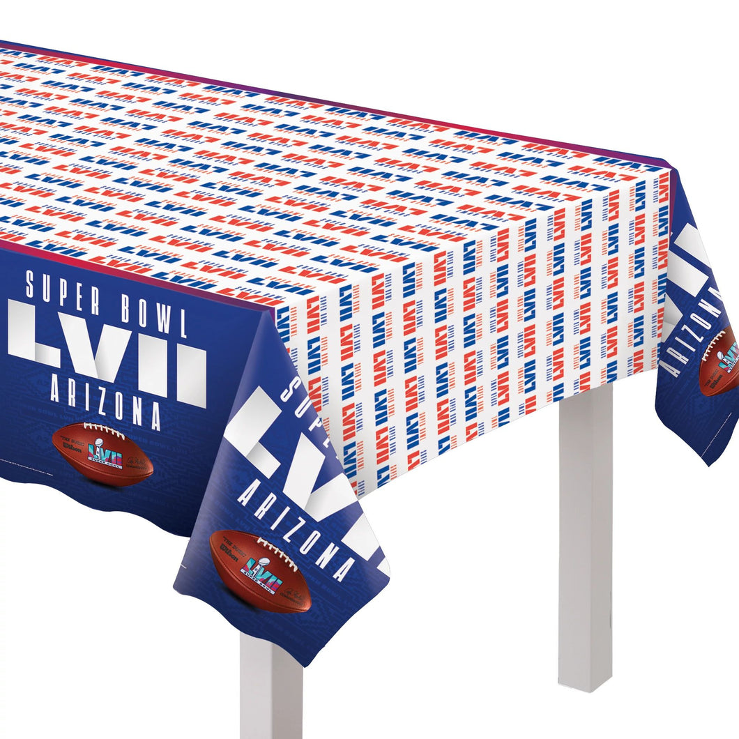 Super Bowl LVII Plastic Table Cover, All-Over-Print