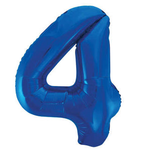 Blue Number Shaped Foil Balloon 34"