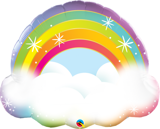 Supershape Pastel Rainbow Balloon