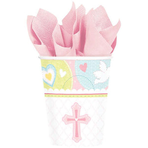 Sweet Christening Pink Cups