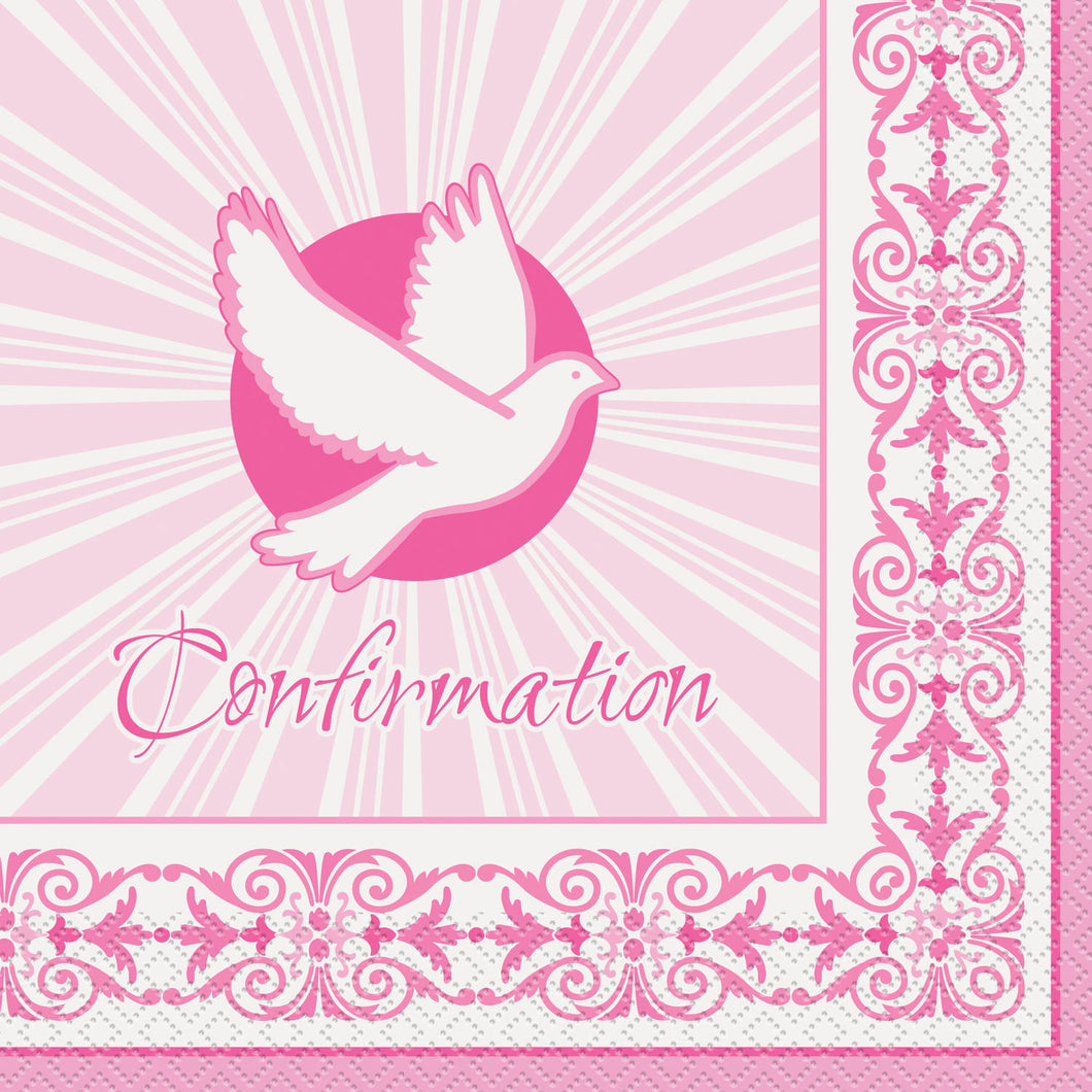Confirmation Pink - Paper Lunch Napkins 16 ct.