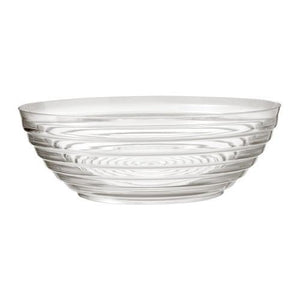 Premium Extra Heavy Weight Ringed Plastic Clear Serving Bowl
