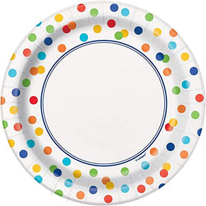 Rainbow Polka Dot Happy Birthday Tableware