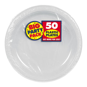 Party Pack Plastic Dessert Plates 50ct