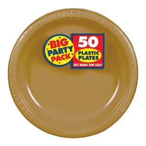 Party Pack Plastic Dessert Plates 50ct