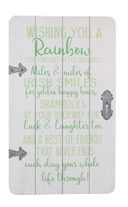 Wood St. Patrick’s Day Irish Proverb Door Tabletop Wall Sign