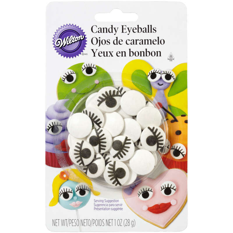 Candy Eyeballs with Lashes, 1 oz.