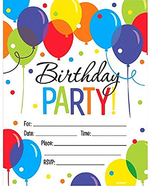 Birthday Invitations 50 ct